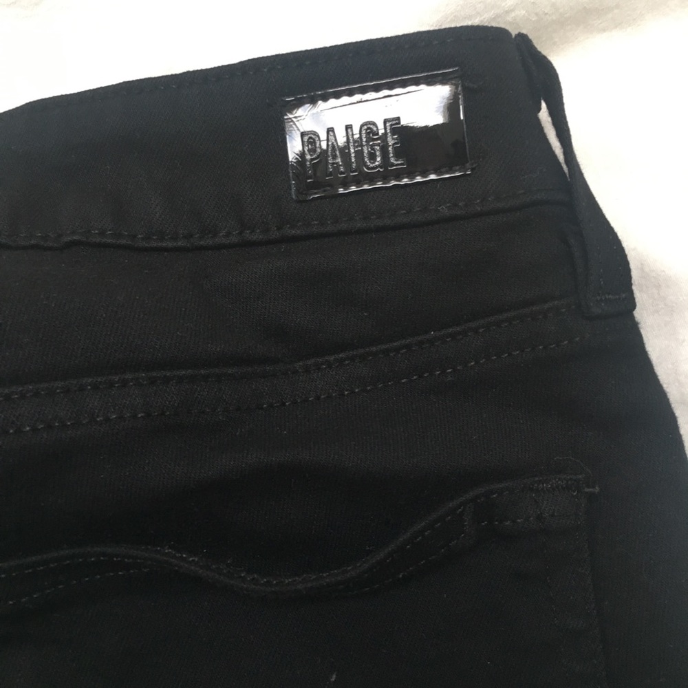 High waist black hoxton skinny jeans paige sz 28